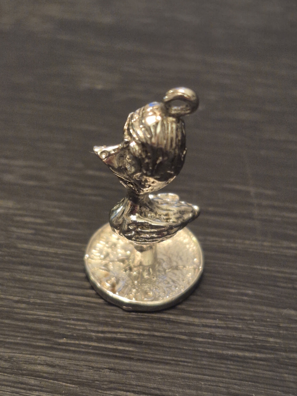 Vintage Sterling Silver Worry Bird Charm Braclet Or Pendant